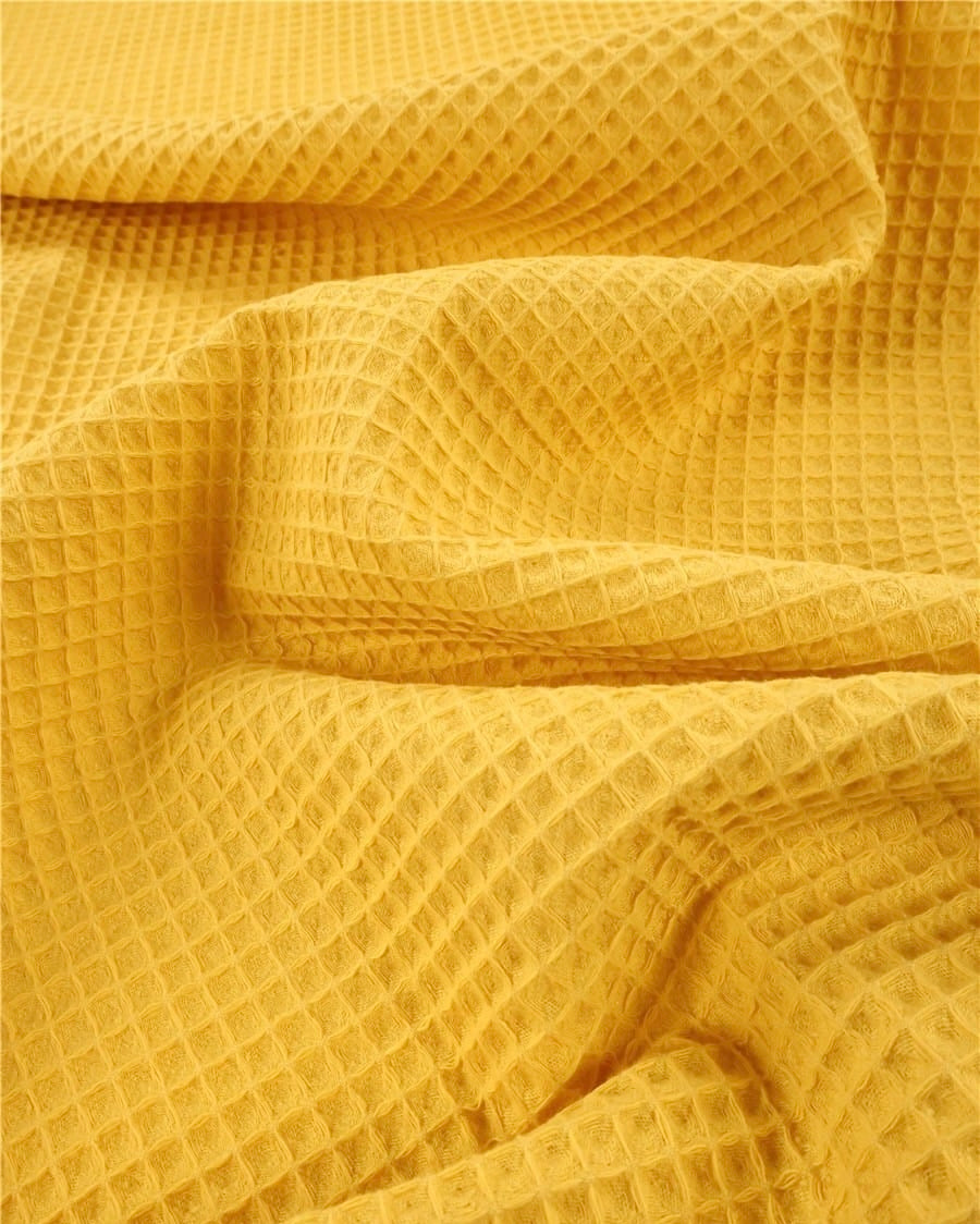 Coton gaufré citron