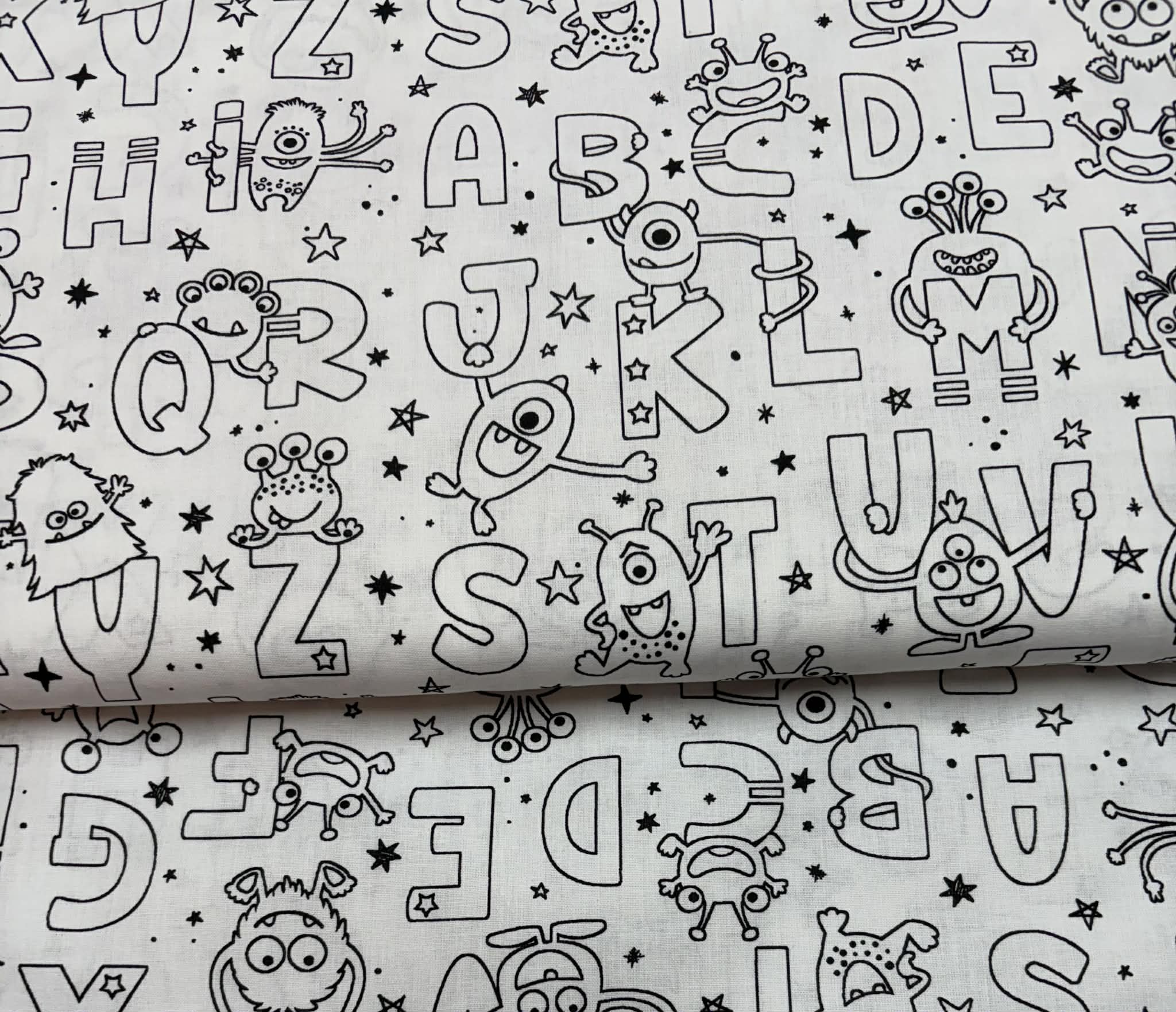 Coton à colorier alphabet