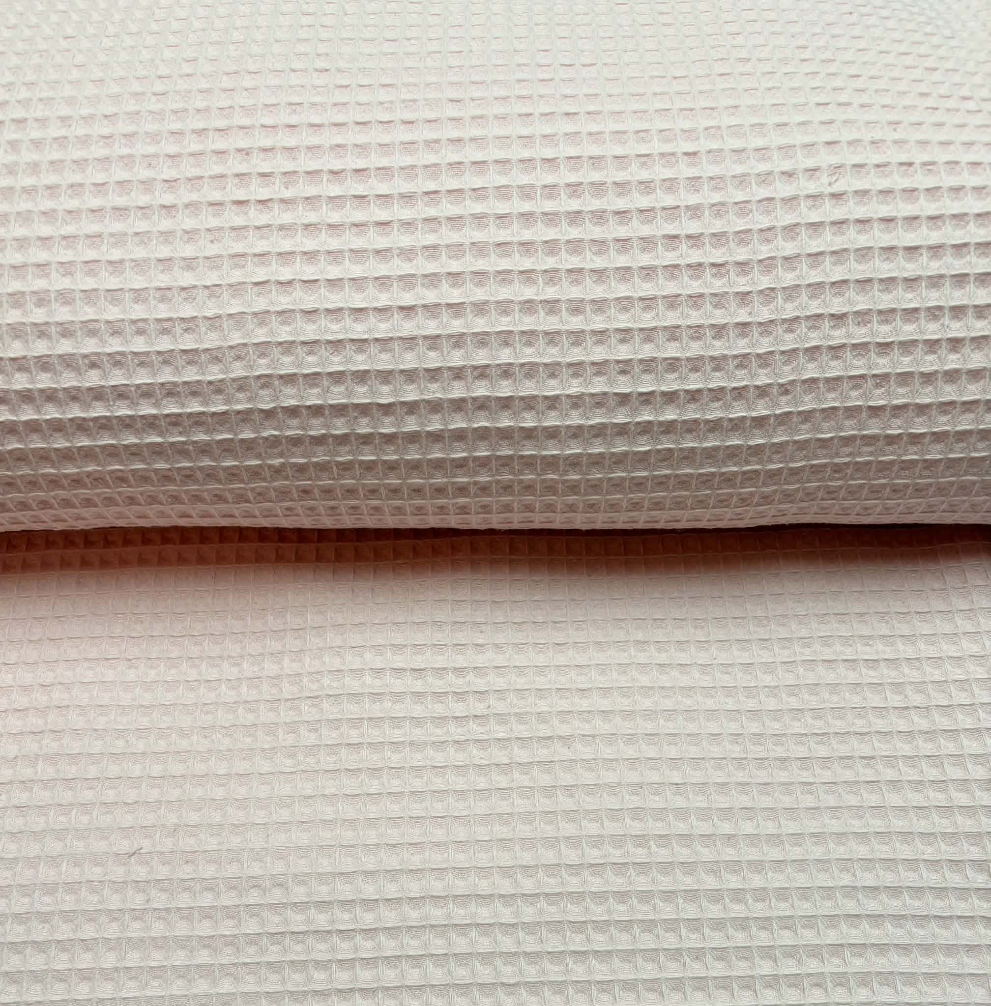 Coton gaufré (nid d'abeille) rose-doux