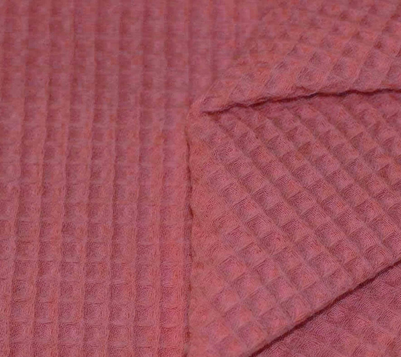 Coton gaufré framboise