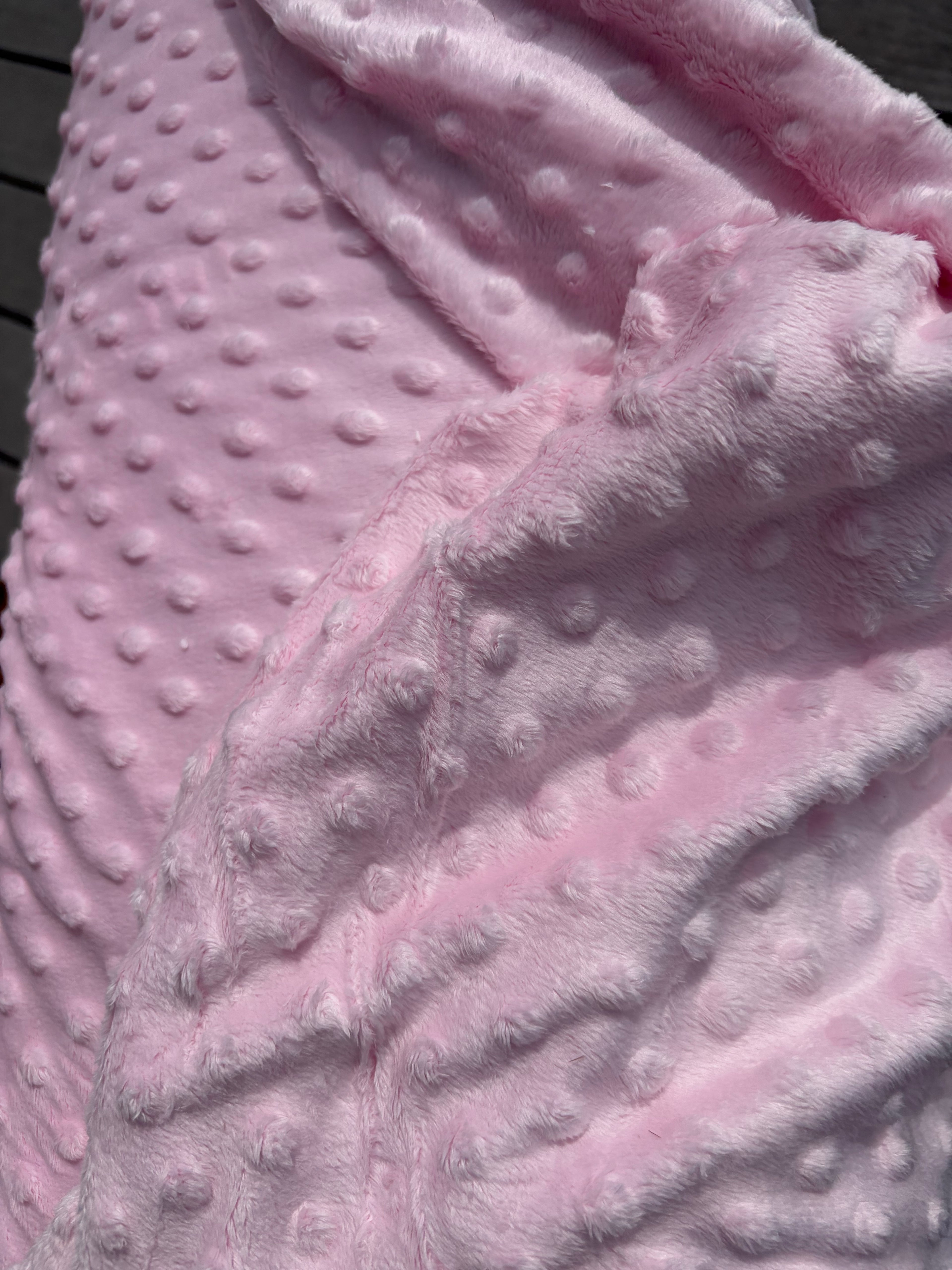 Minky bulle (Dot) rose bébé
