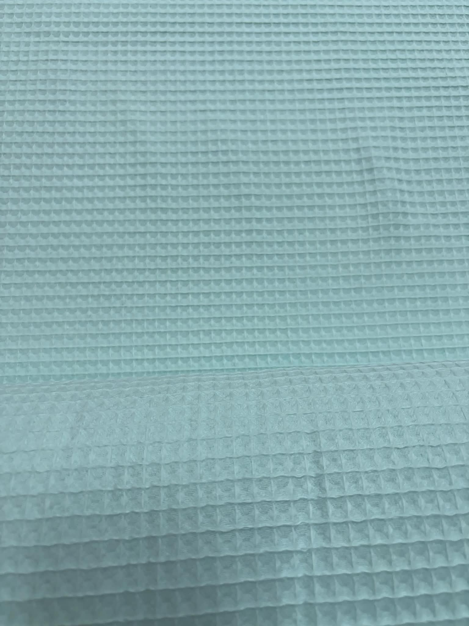 Coton gaufré (nid d'abeille) menthe