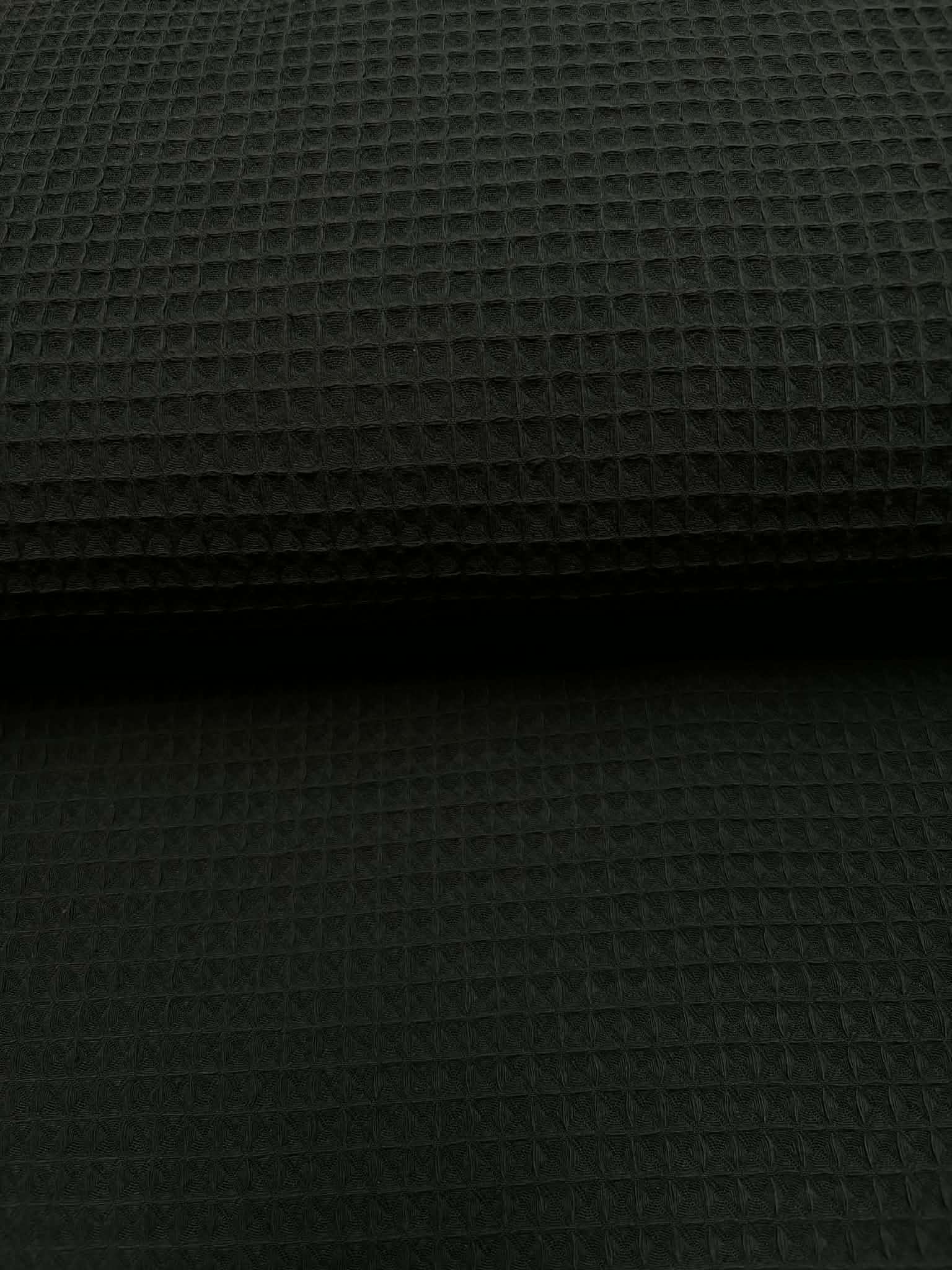 Coton gaufré (nid d'abeille) noir